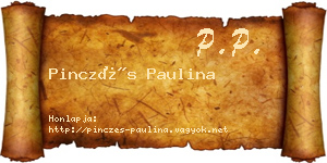Pinczés Paulina névjegykártya